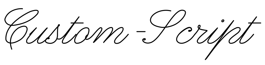 The Custom-Script font found in the Custom Stroke Font extension