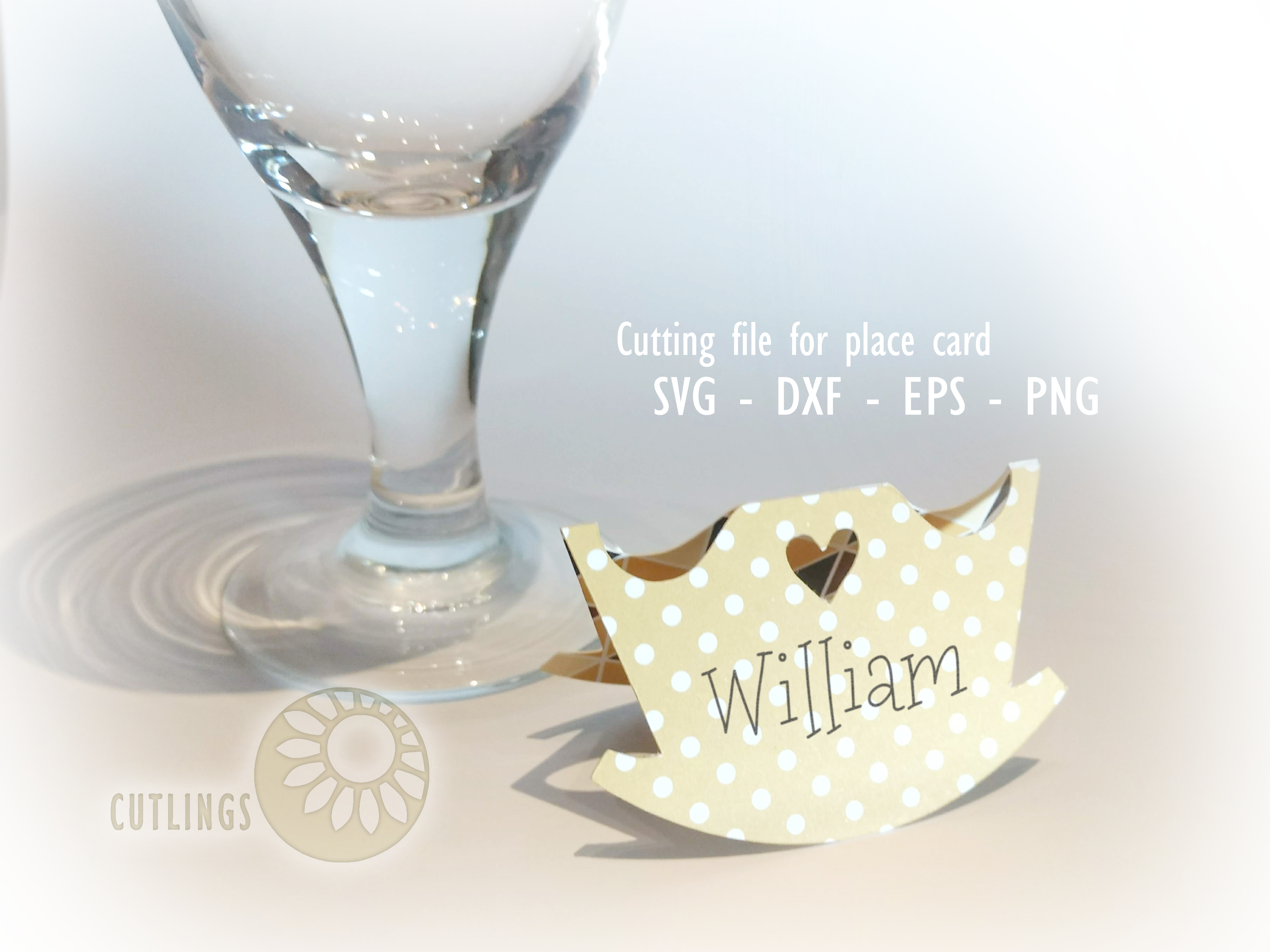 Place card for party to celebrate the baby - a cradle