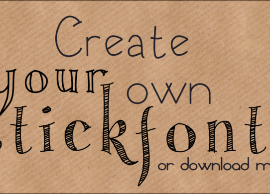 Create your own stickfonts