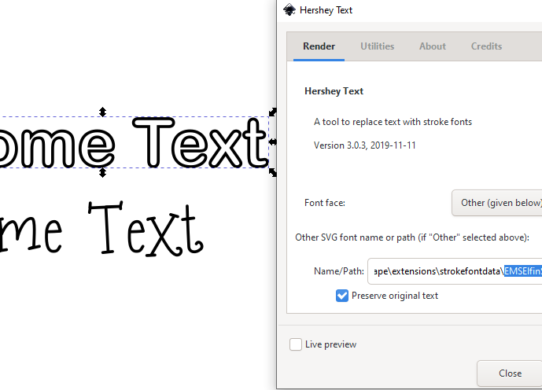 single line svg-fonts in Inkscape